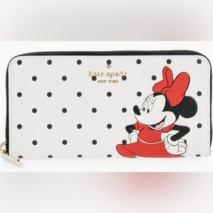 NWT KATE SPADE COLLECTABLE DYSNEY LEATHER CONTINENTAL WALLET